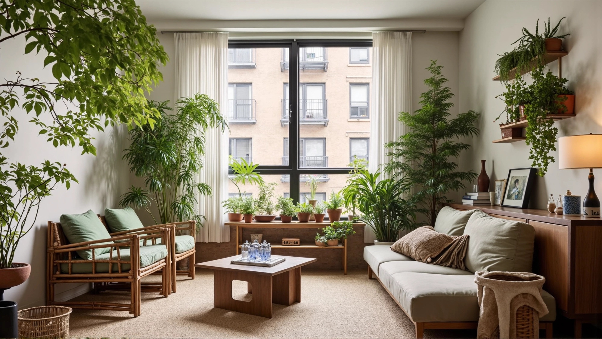 Urban Oasis, Nature-Healing Living Room