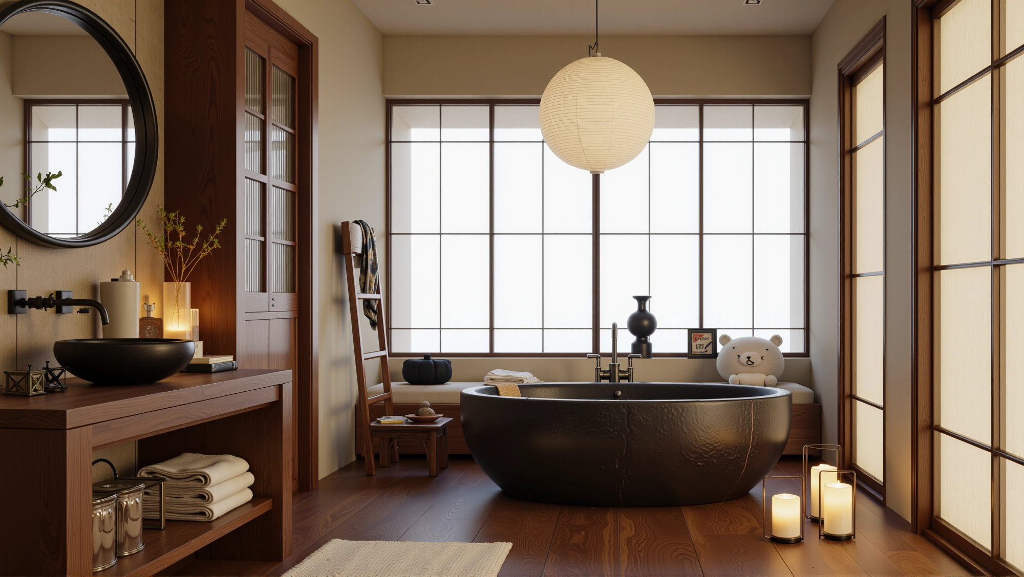 Japanese Zen, Quiet and Elegant Living Space