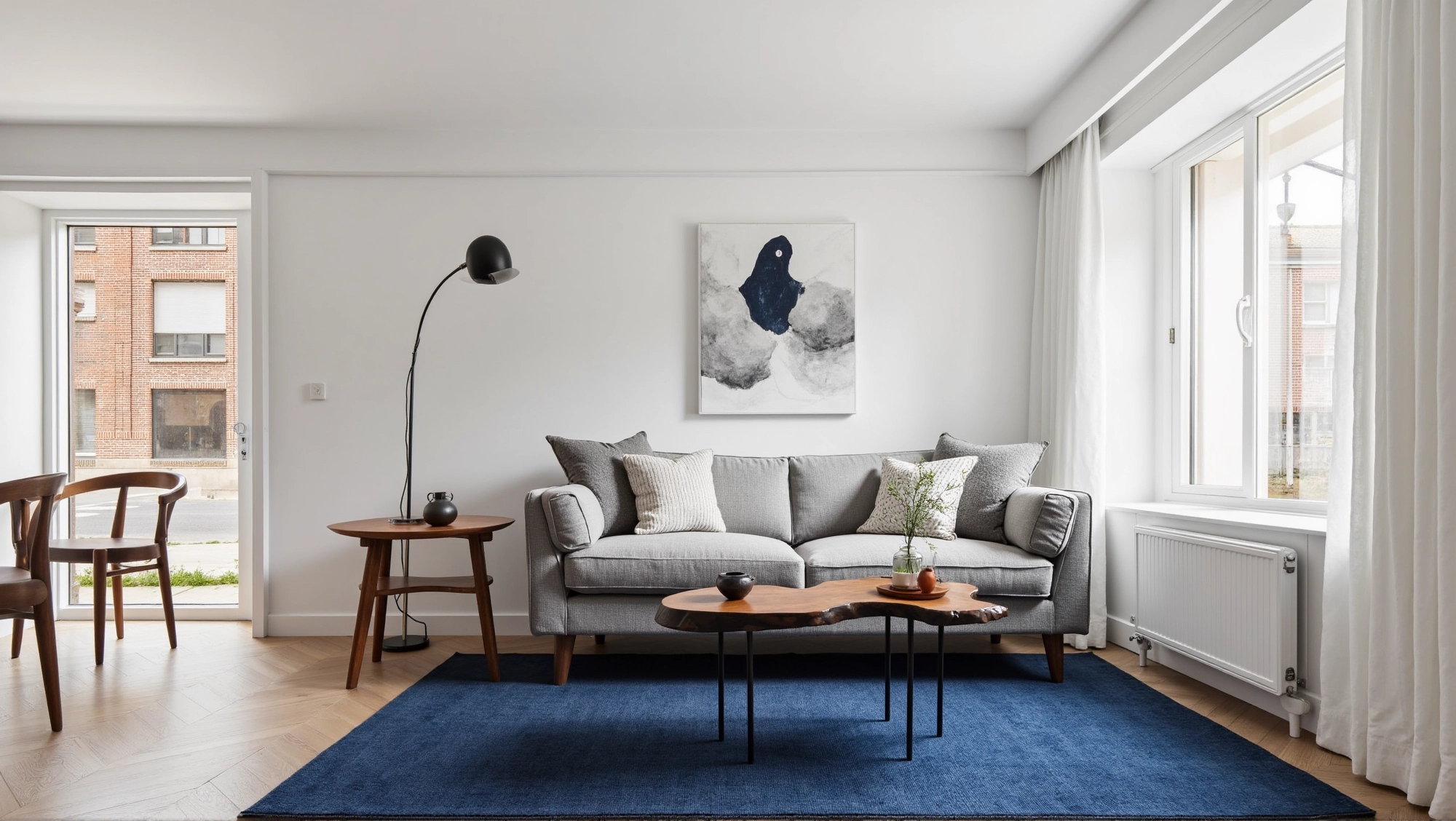Simple and Elegant: Spacious and Bright Room