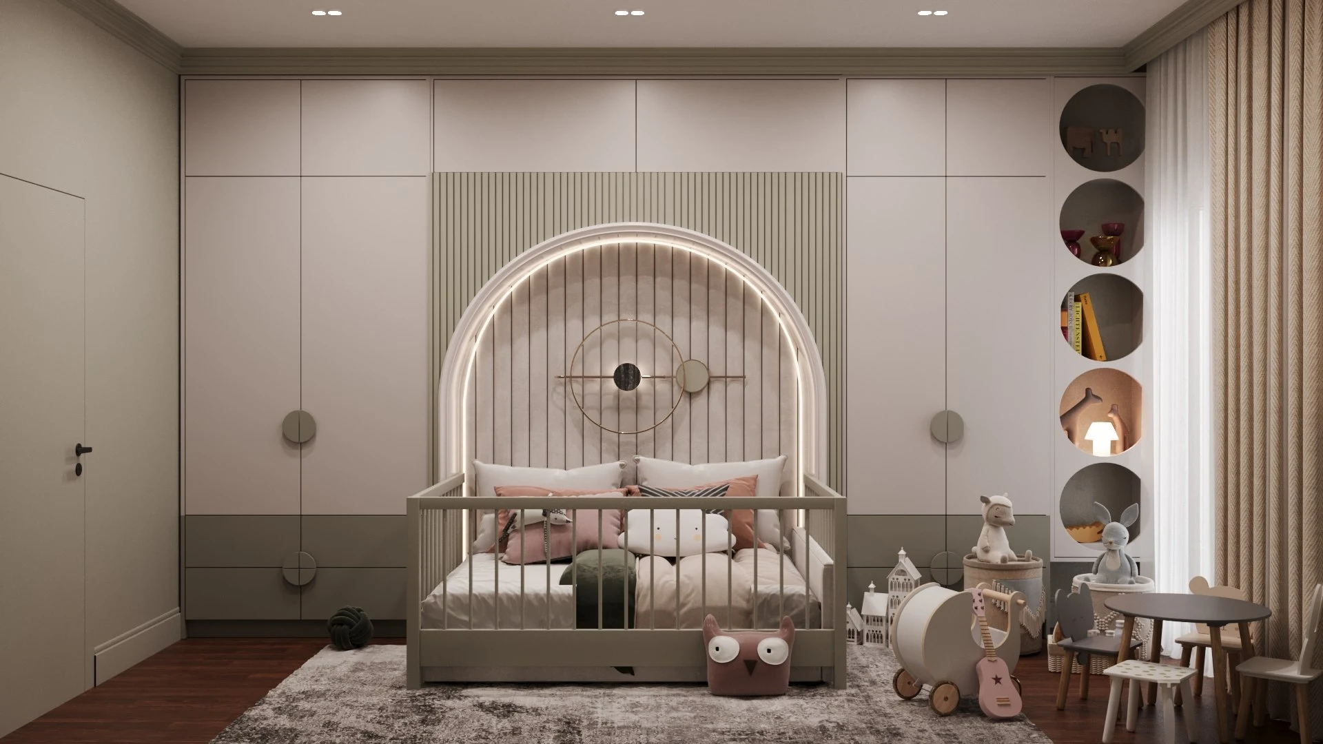 Warm and Elegant Modern Minimalist - style Nursery