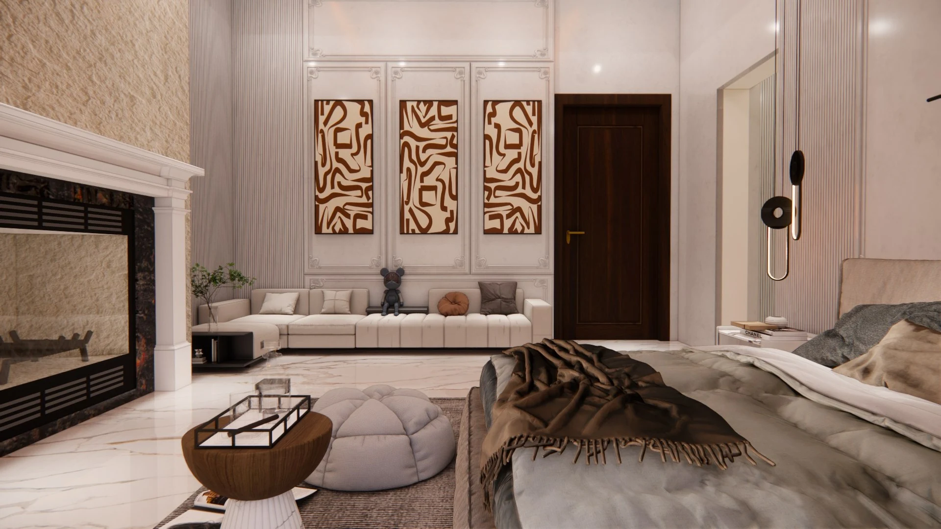 Living room and Bedroom 