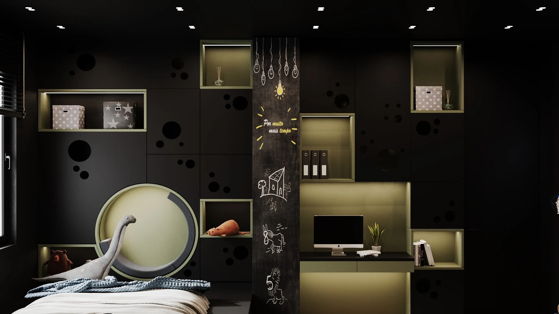 Cool and Childlike: Modern Minimalist Style Children's Room Design
