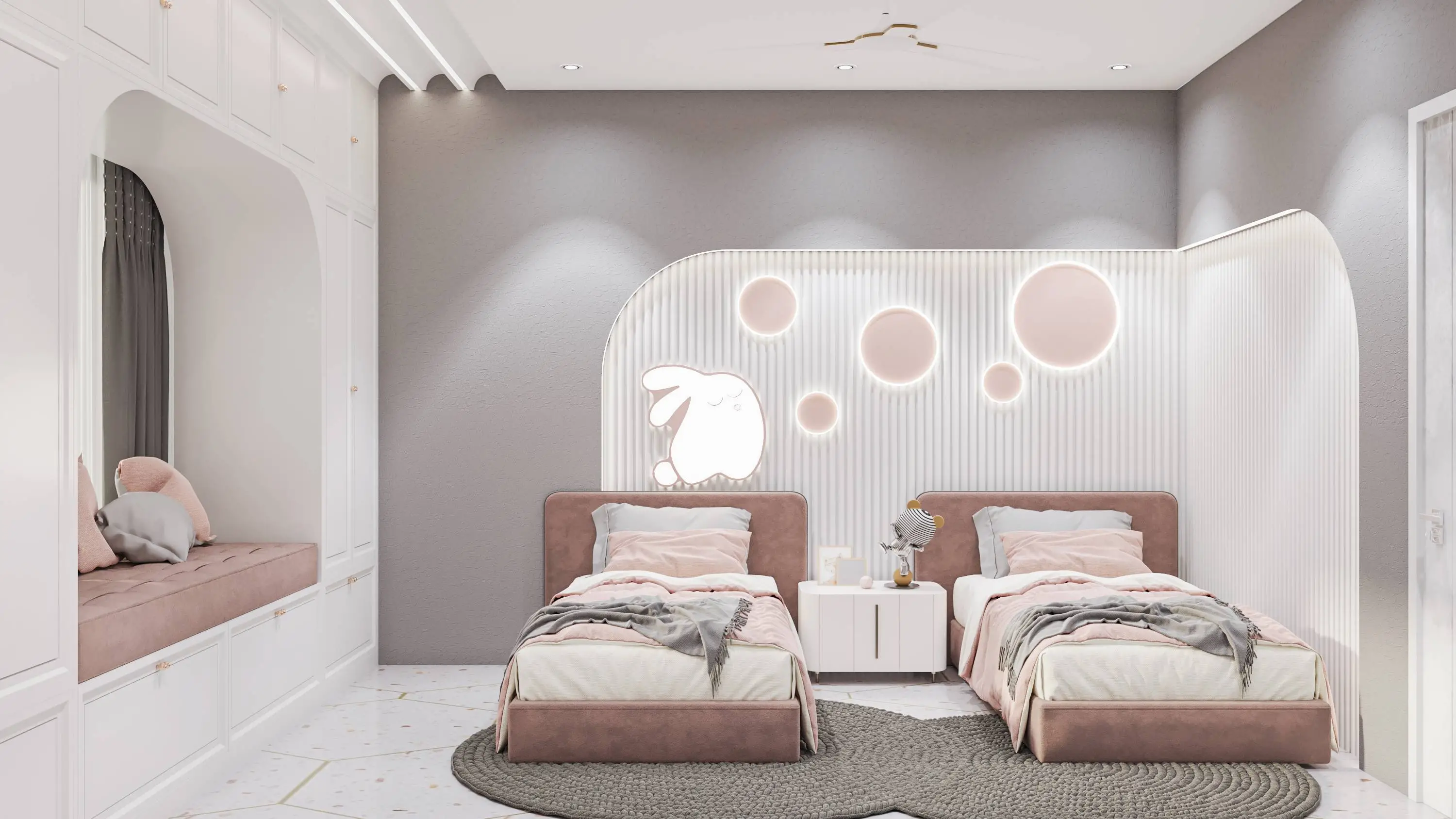 Soft - pink Whimsical Kids' Haven