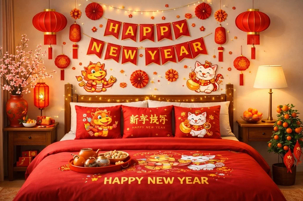New Year Bedroom Decoration