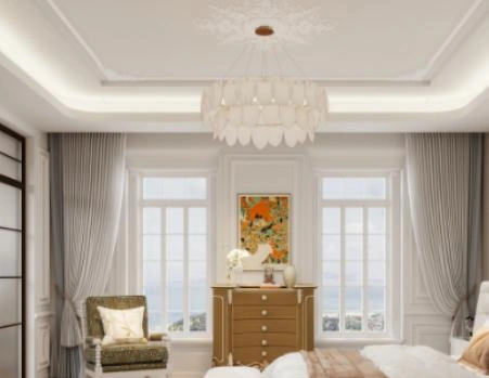 White Feather Chandelier