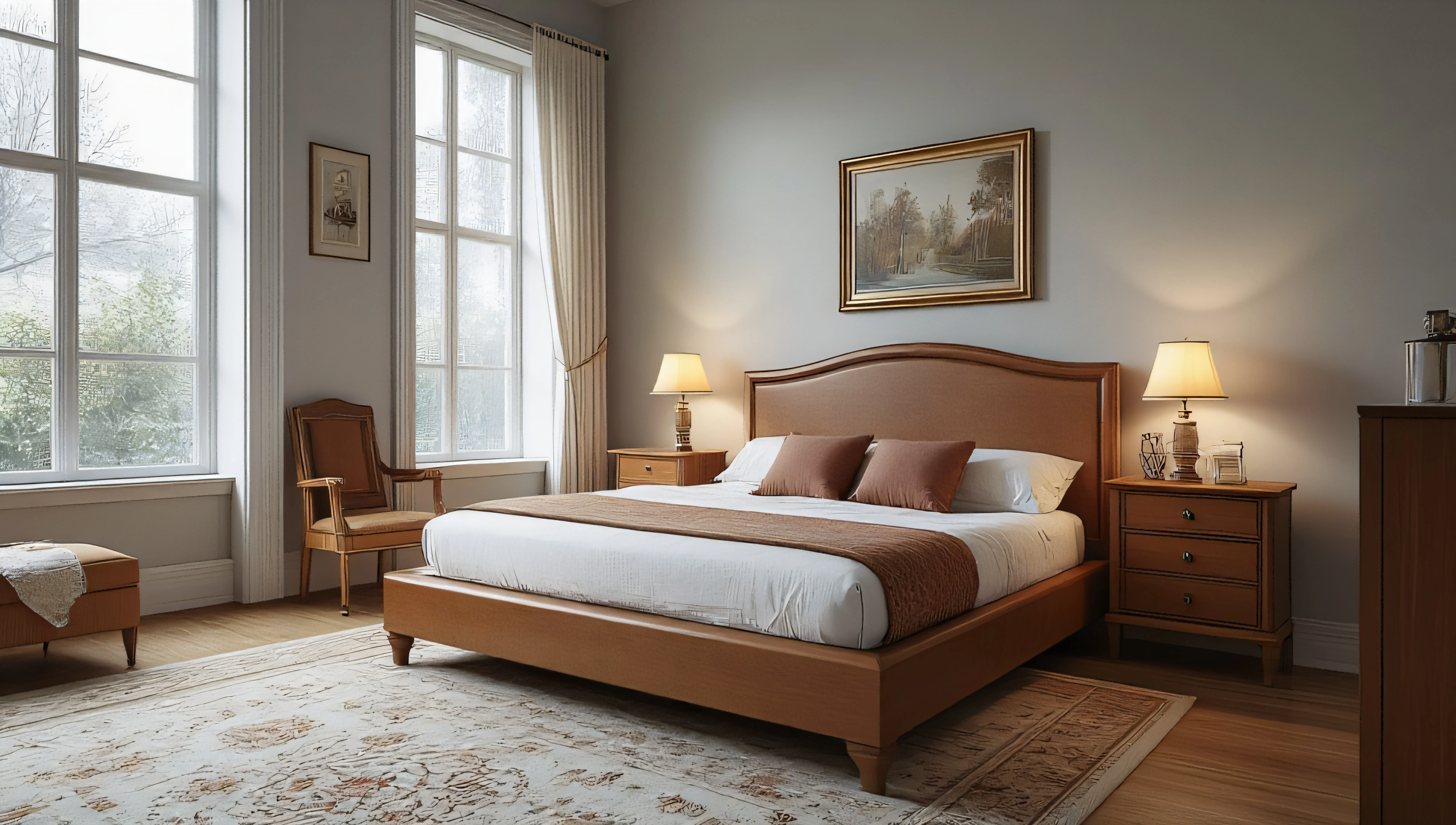 Classic Elegant American Retro Bedroom Bedroom 2