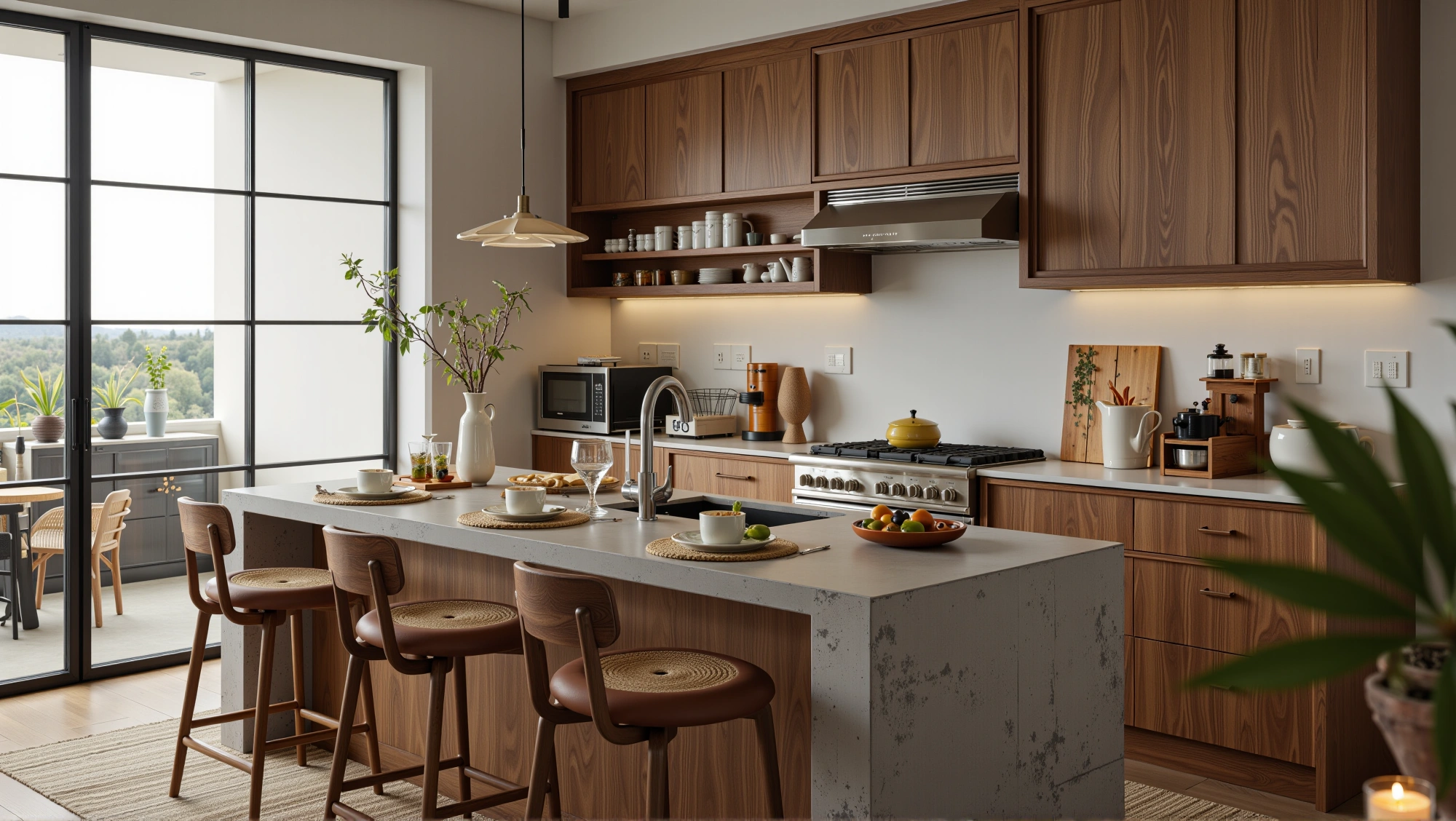 Nature-Style Kitchen: A Warm Cooking Place Kitchen 3