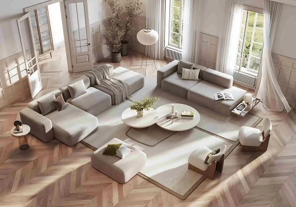 Modern Minimalist Living Room Interior living-room