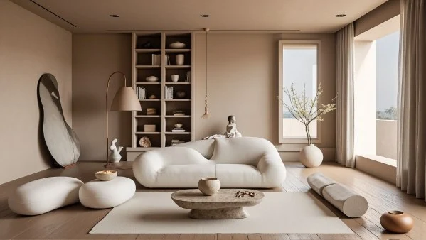 The Relaxed Vibe of Wabi-Sabi Living Room living-room