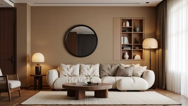 The Cozy Relaxed Vibe of Wood-Style Living Room