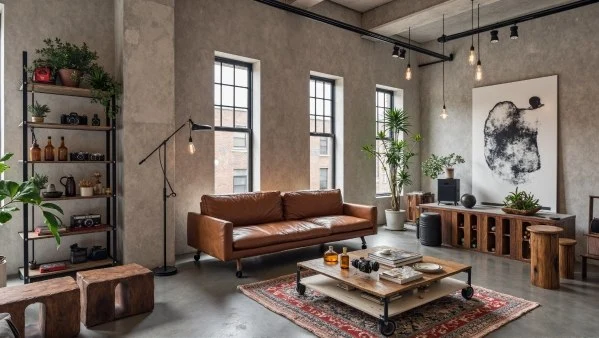 Industrial Leisure Living Room