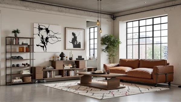 An Industrial-Chic Living Space