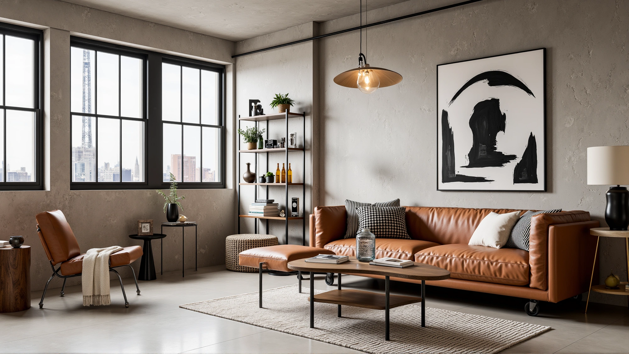 An Industrial-Chic Living Space Living room 2