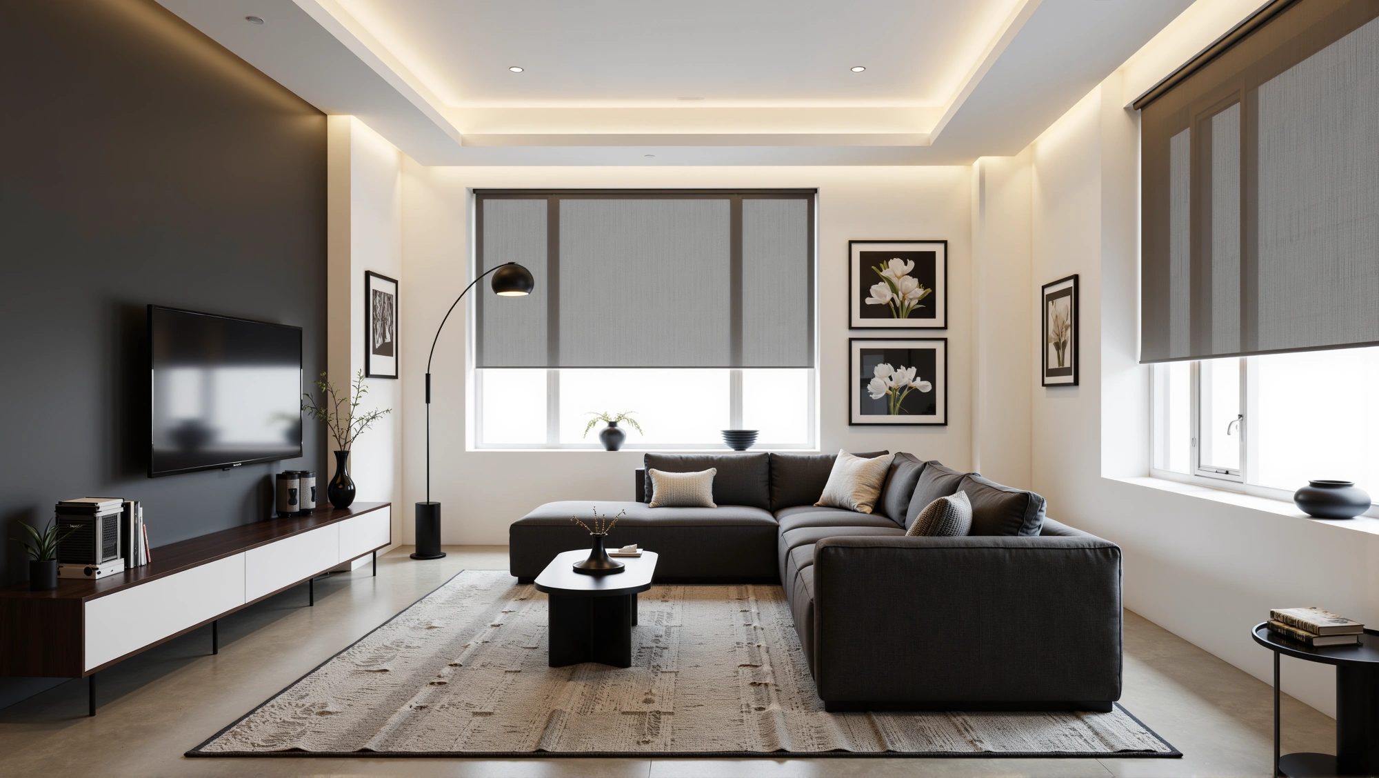 Dark Brown Elegant Tone Living Space Living room 2