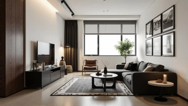 Dark Brown Elegant Tone Living Space living-room