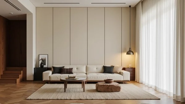 Warm Beige Soft Tone Relaxed Living Space living-room