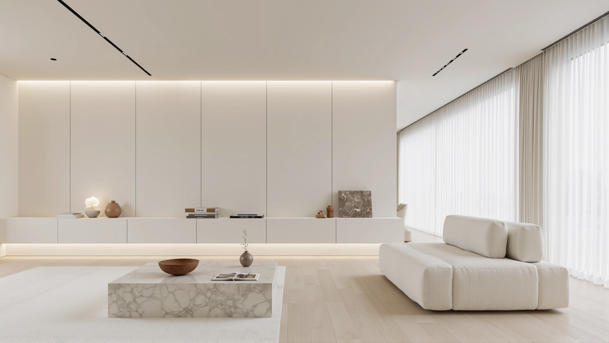 Soft Minimalist Residence Light Living room 1