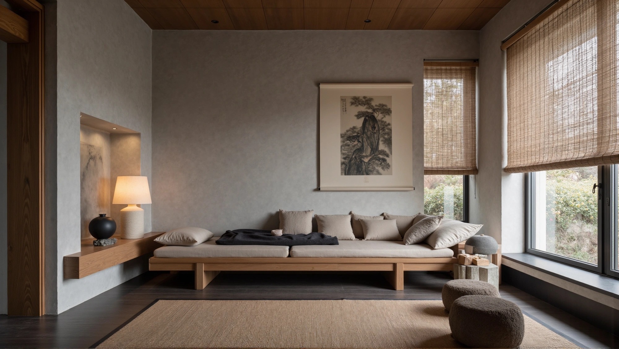 Plain Zen Natural Texture Living Space Living room 2