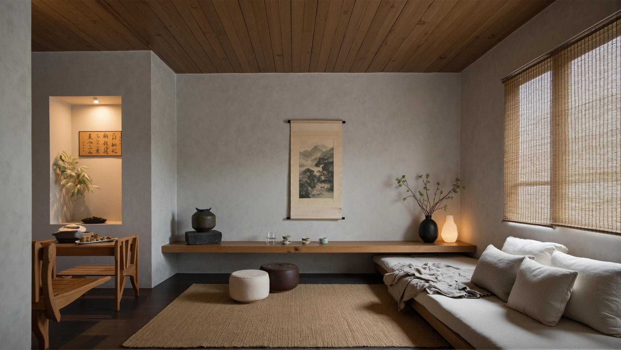 Plain Zen Natural Texture Living Space Living room 4