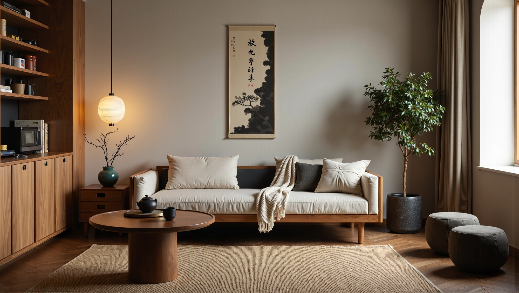 Oriental Wood Charm A Relaxed Home in Tea & Light Living room 2