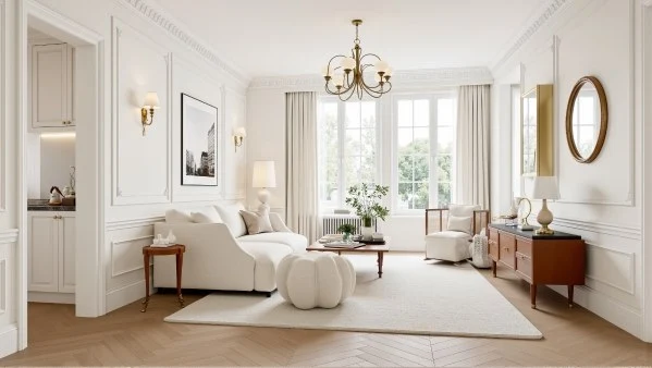 Ivory Relaxed Luxury in French Textured Home