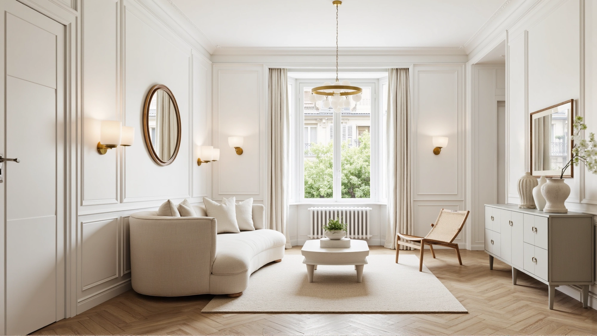 Gilded Whispers in French Soft Retro Living Room Living room 2