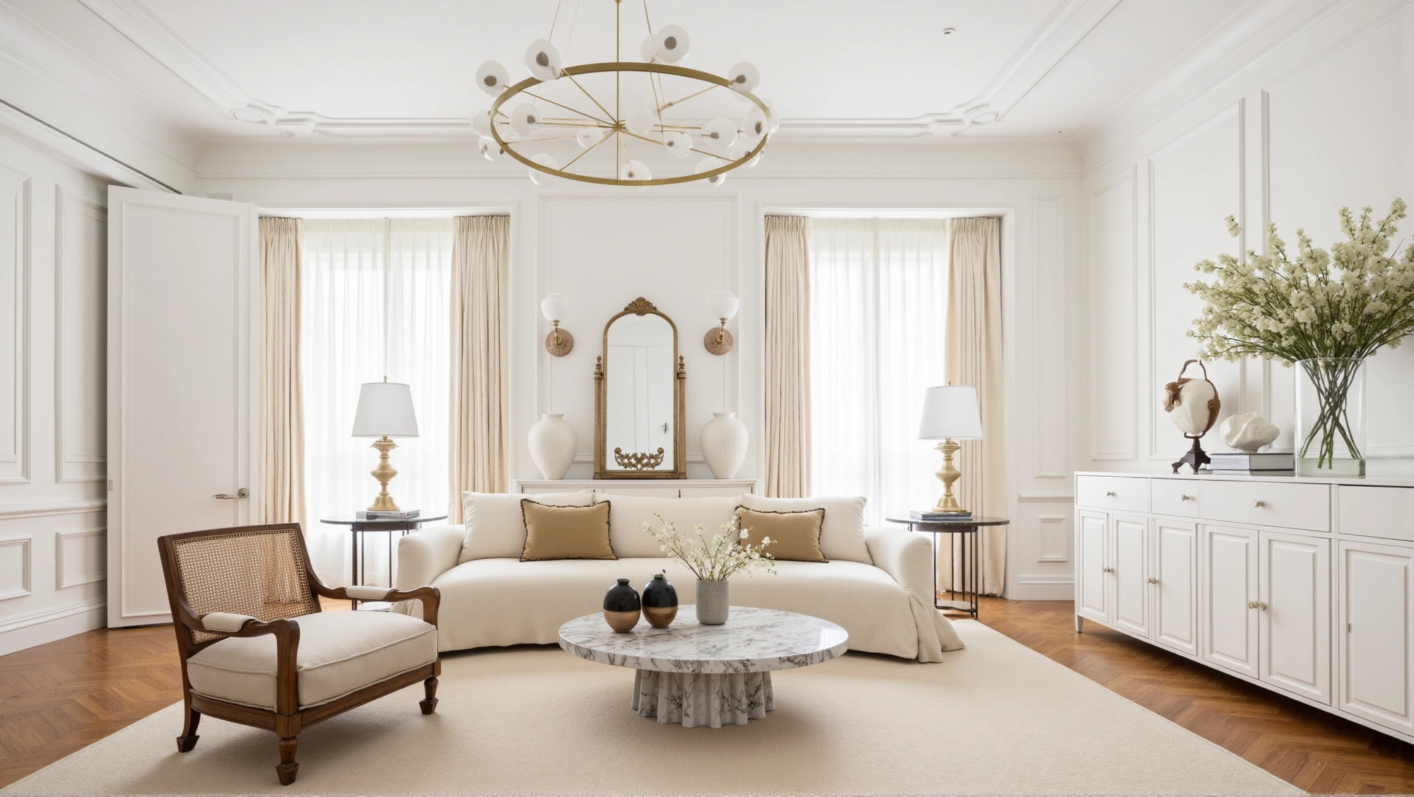 Gilded Whispers in French Soft Retro Living Room Living room 3