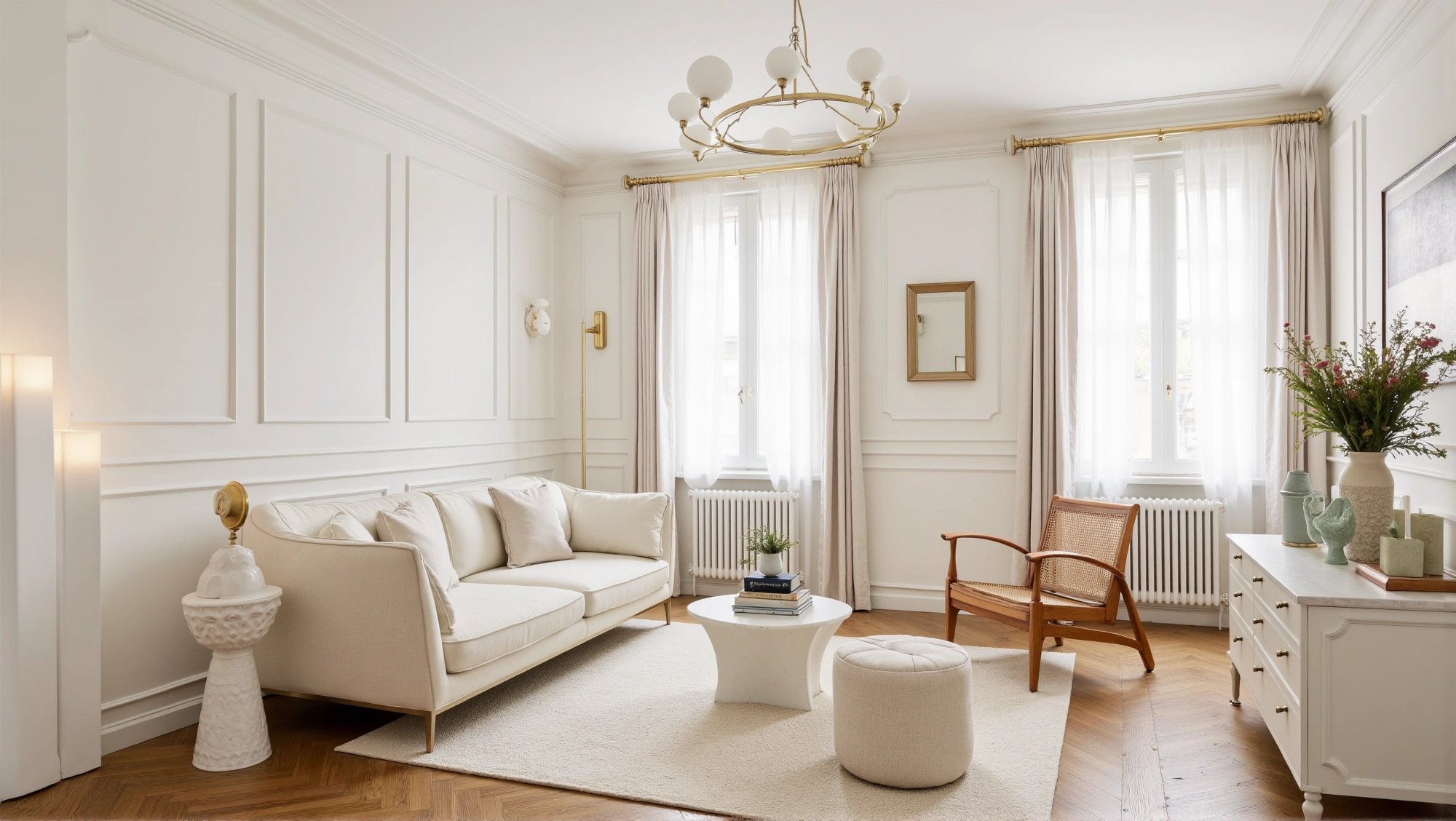 Gilded Whispers in French Soft Retro Living Room Living room 4