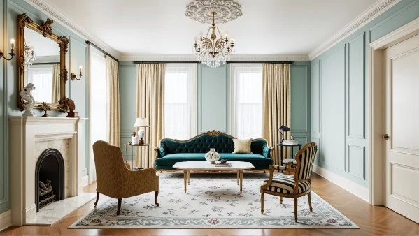 Elegant Echo of French Retro Living Room living-room