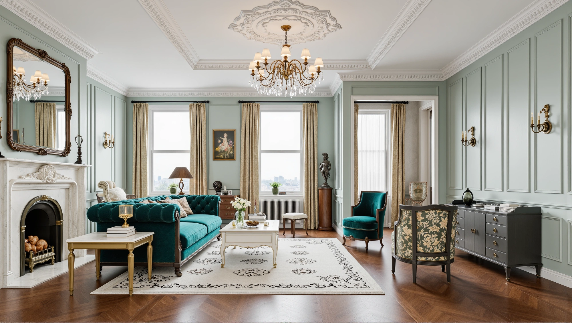 Gold French Classic Elegance Residential Living room 2