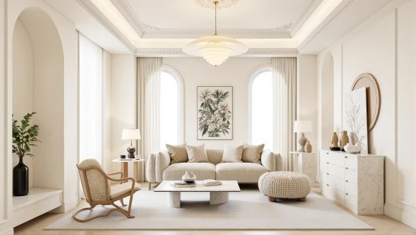 Gentle Breath in Warm White Arches