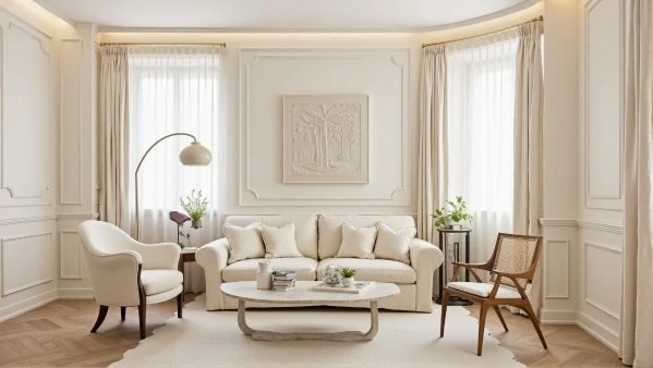 French Soft Cream Living Room