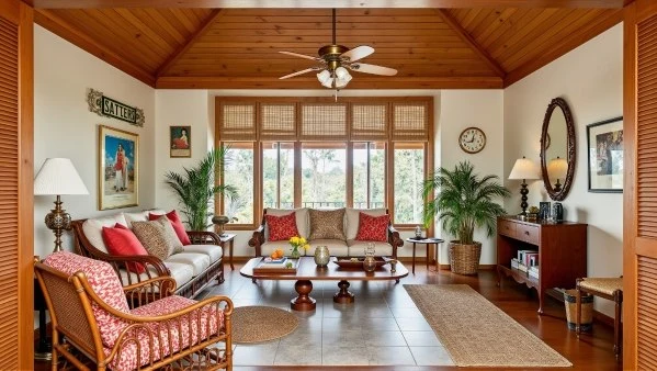 Nanyang Relaxation in Wood Retro Living Room