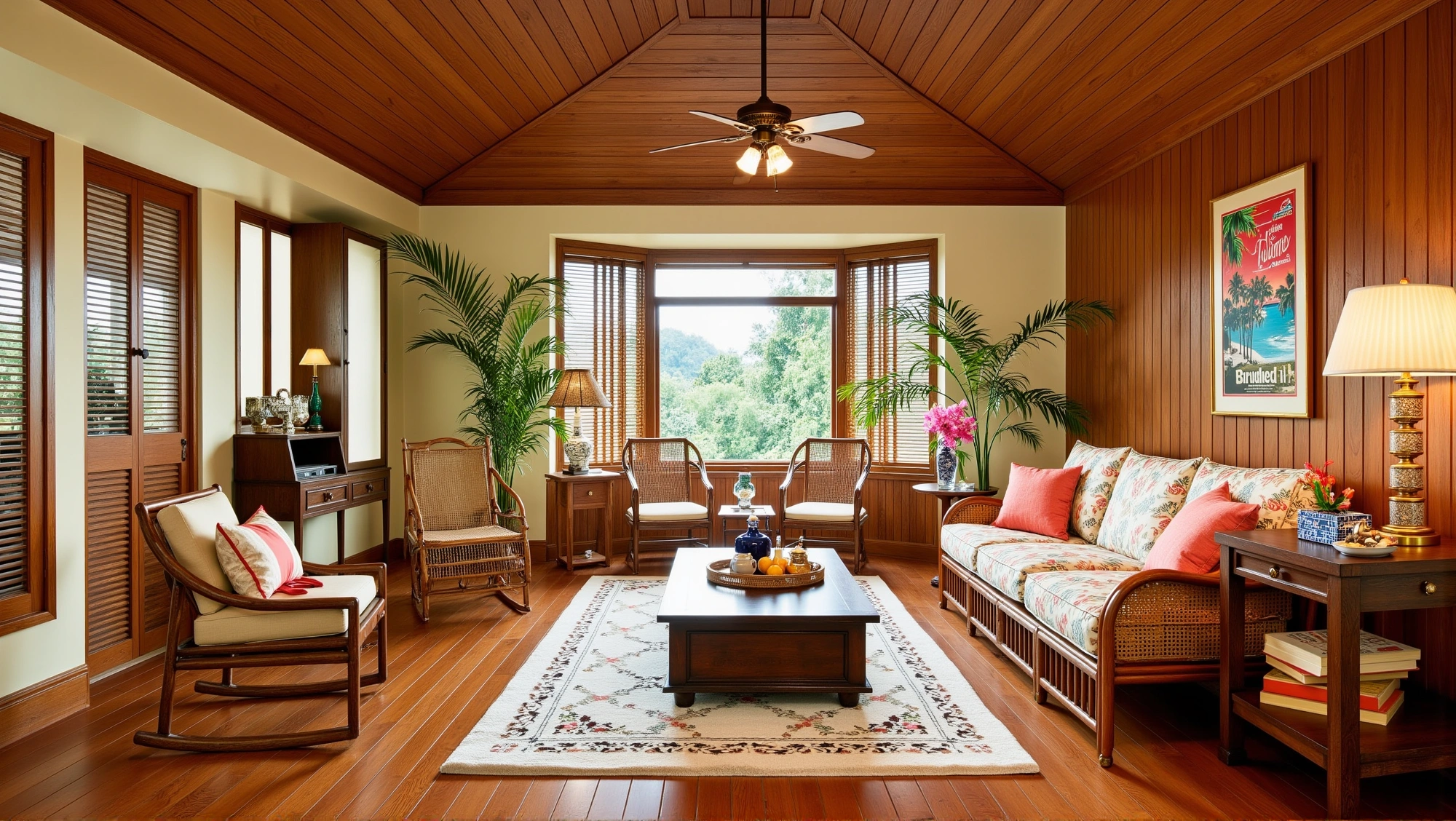 Nanyang Relaxation in Wood Retro Living Room Living room 2