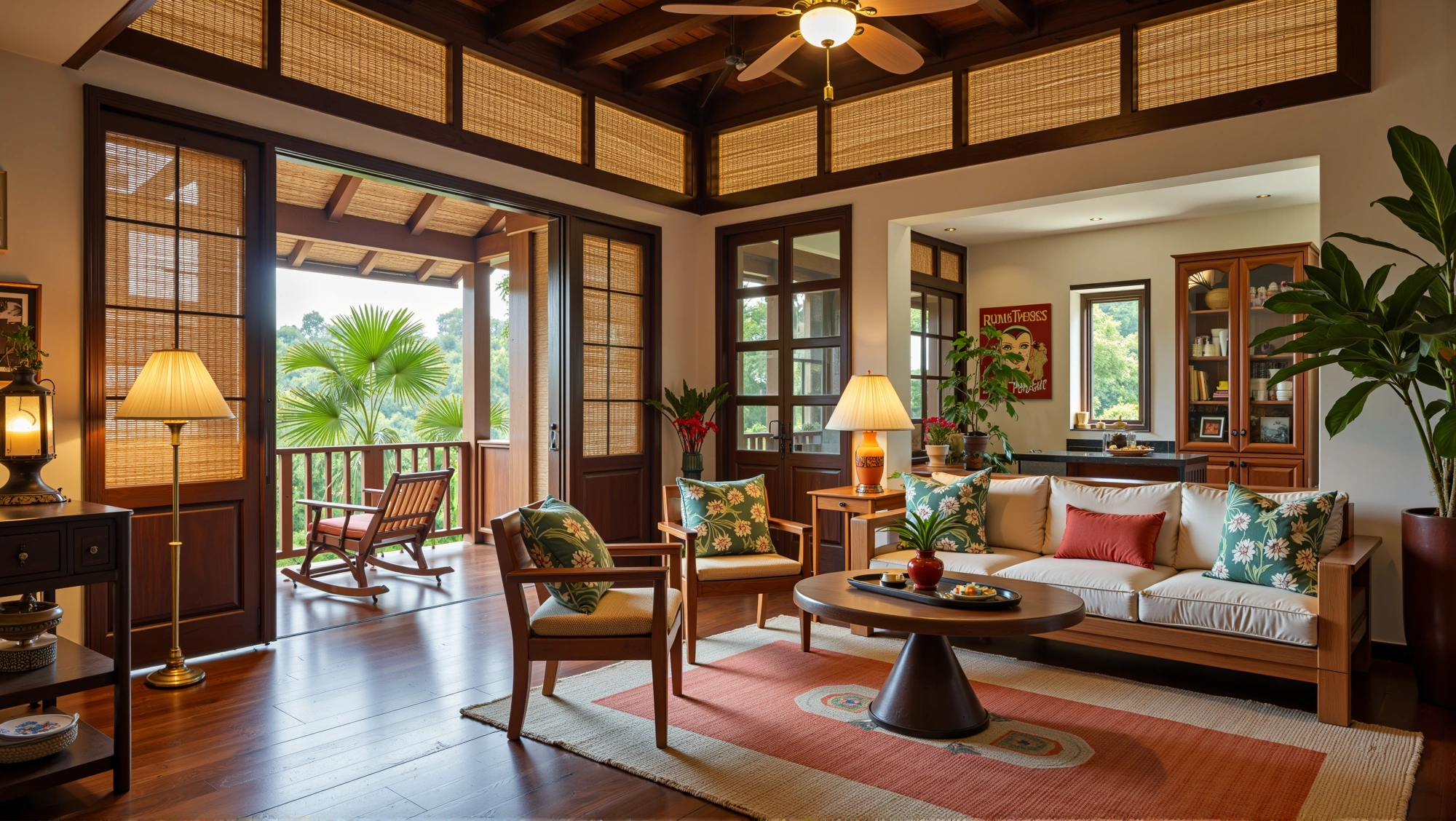 Nanyang Relaxation in Wood and Coconut Wind Living room 4