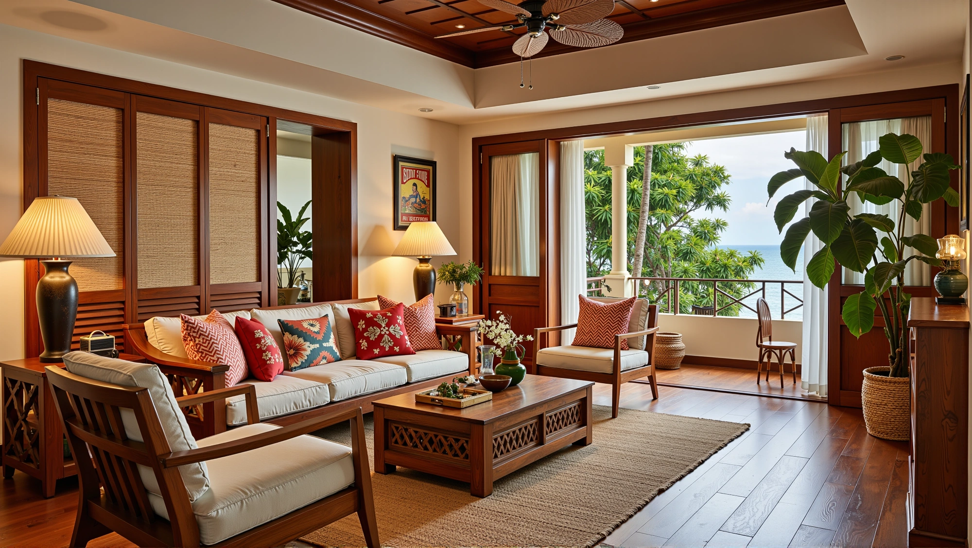 Nanyang Relaxation in Wood and Coconut Wind Living room 5