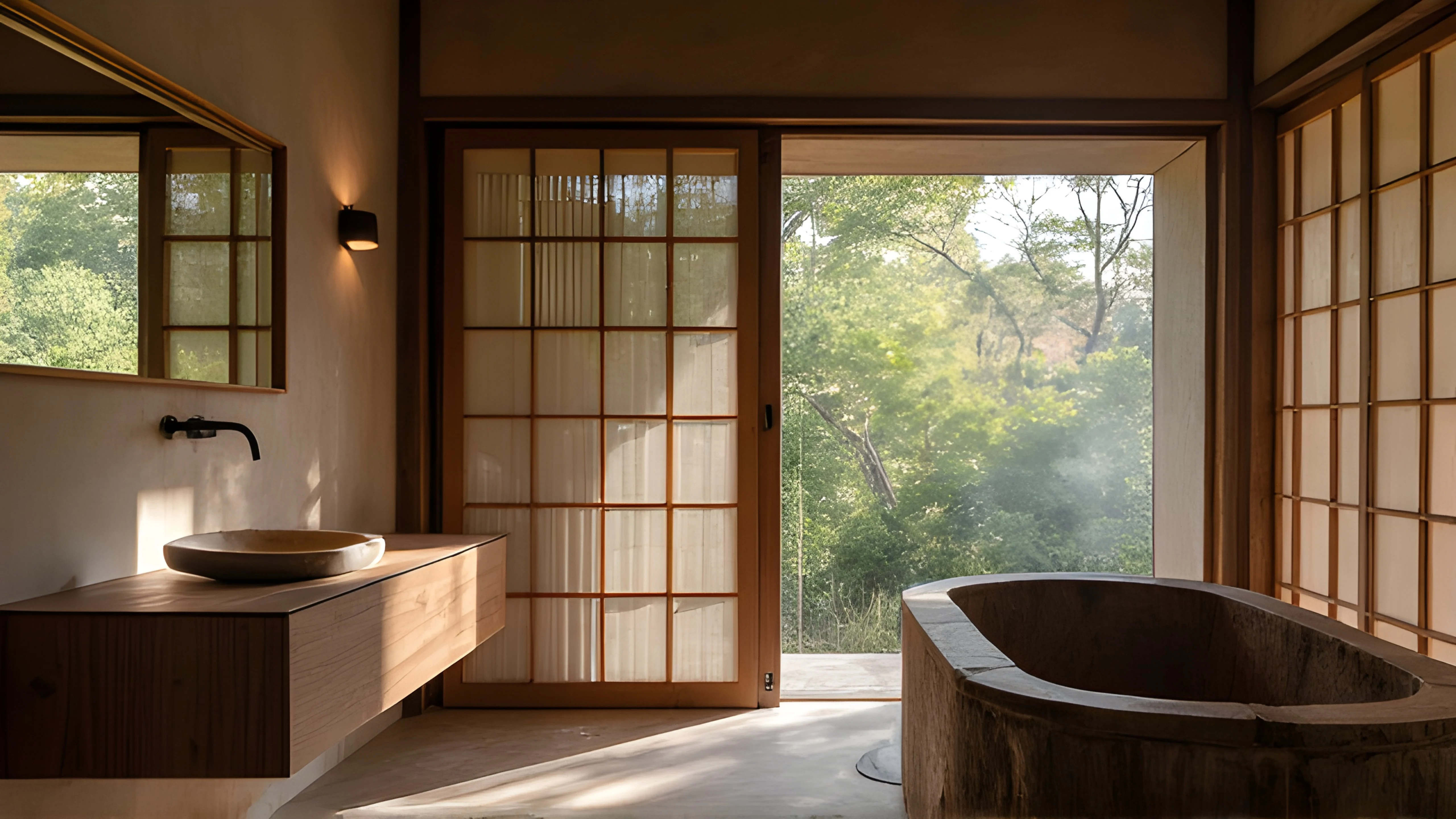 Japanese Natural Bathroom Tranquility Bathroom 2