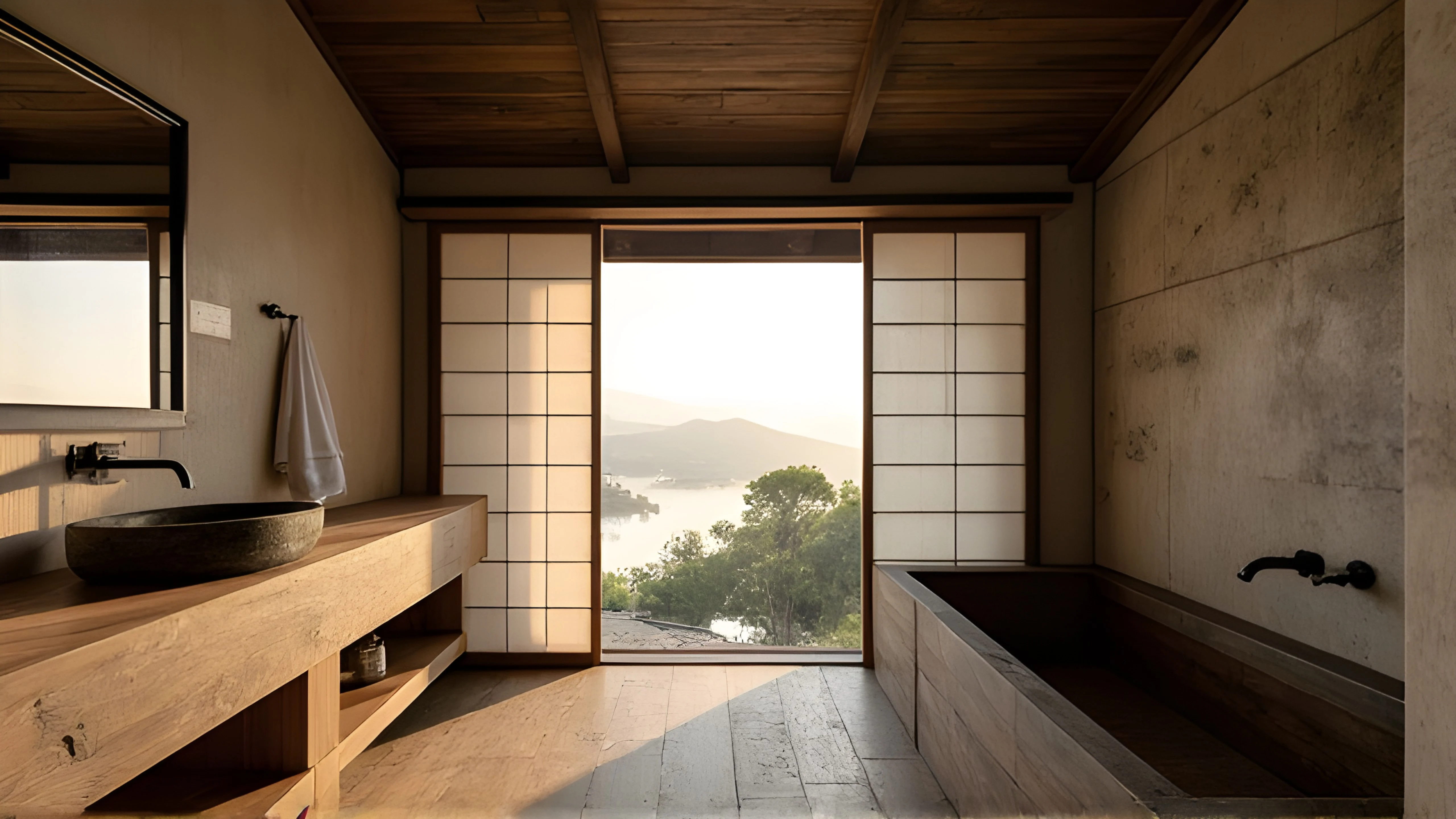 Japanese Natural Bathroom Tranquility Bathroom 3