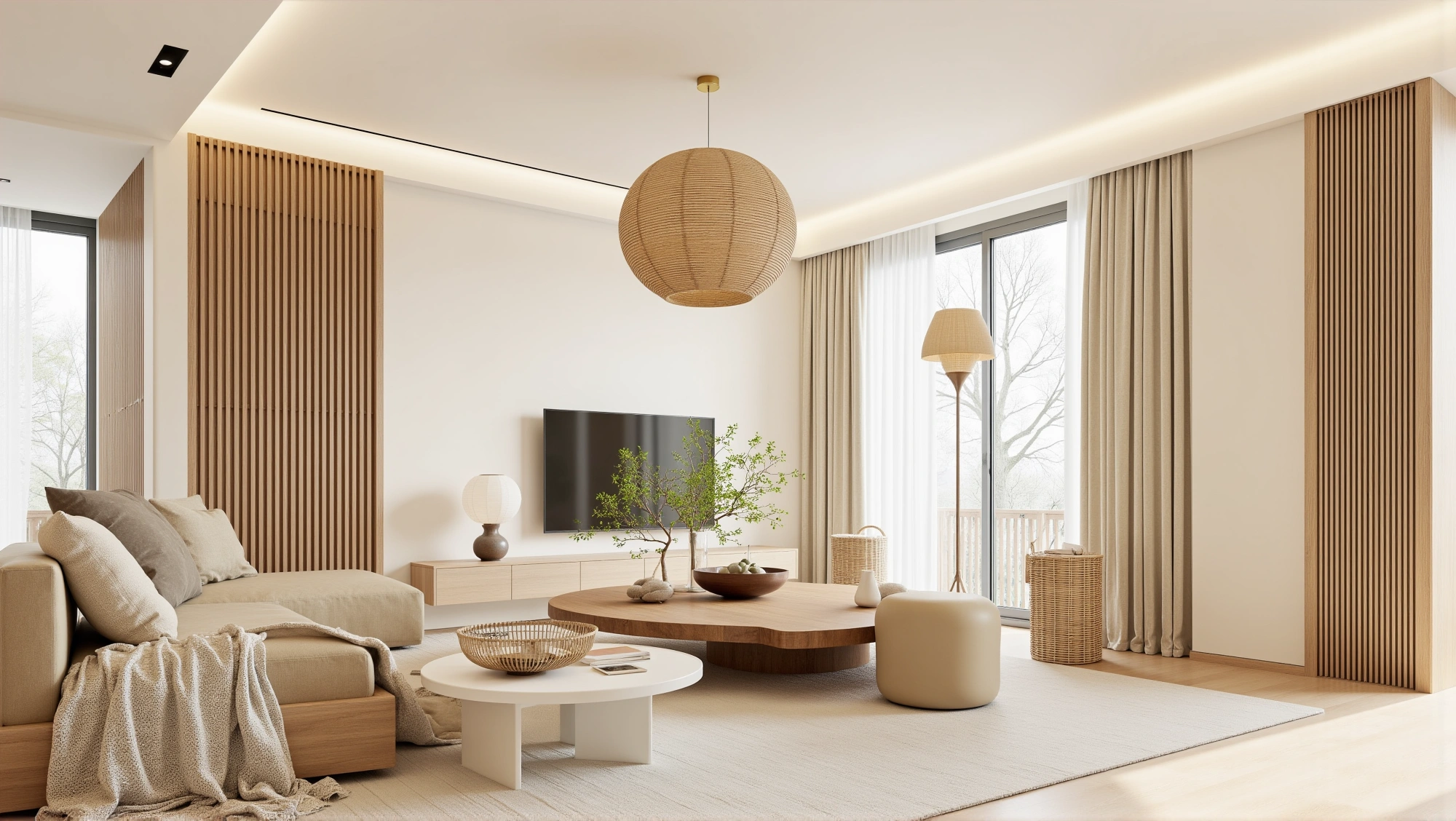 A Relaxed Nook Wrapped in Natural Light Living room 3