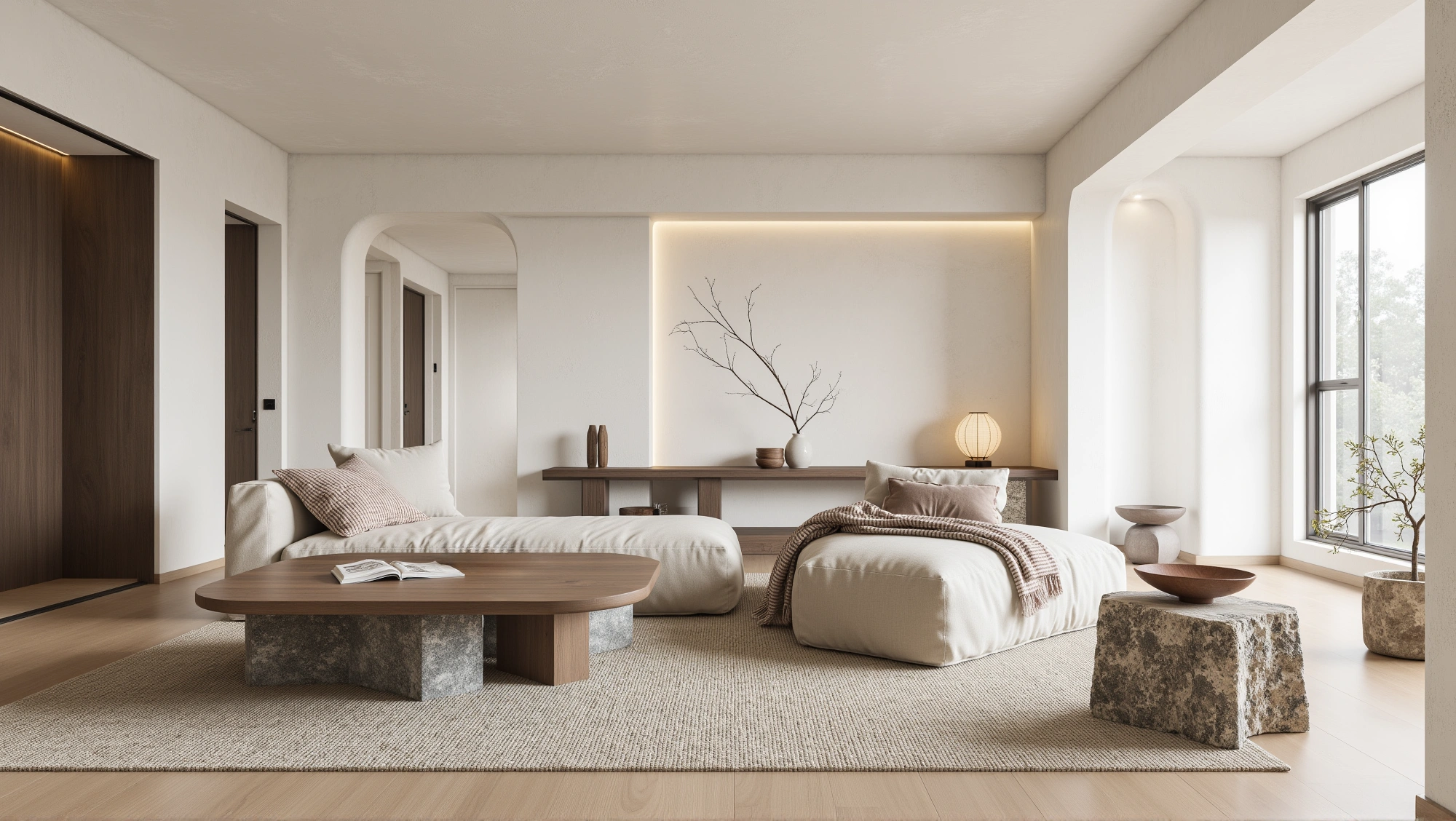 Wabi-Sabi Relaxed Living Room in Soft Texture Living room 4