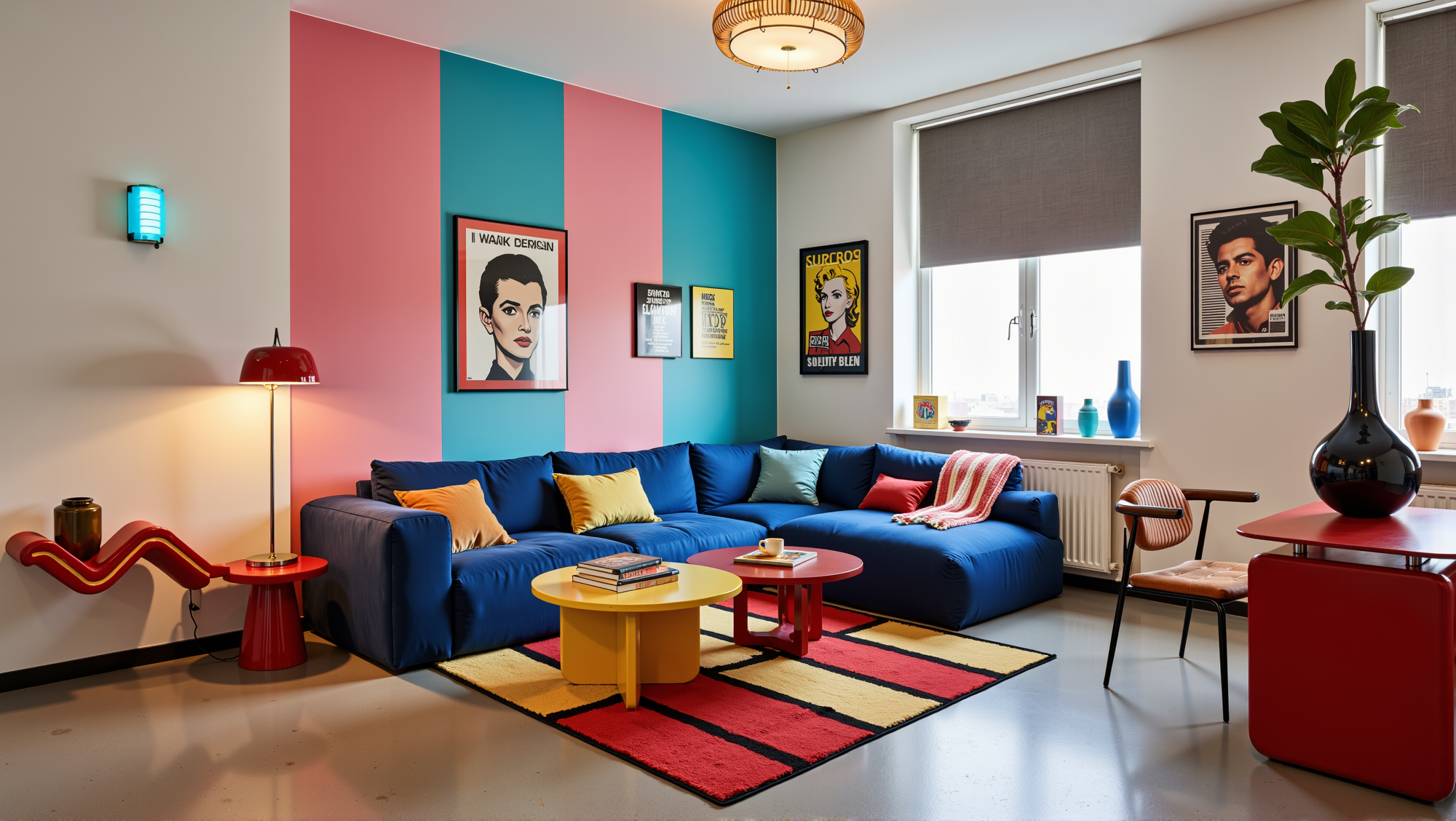 Pop Art Color Clash Vibrant Living Room Living room 1