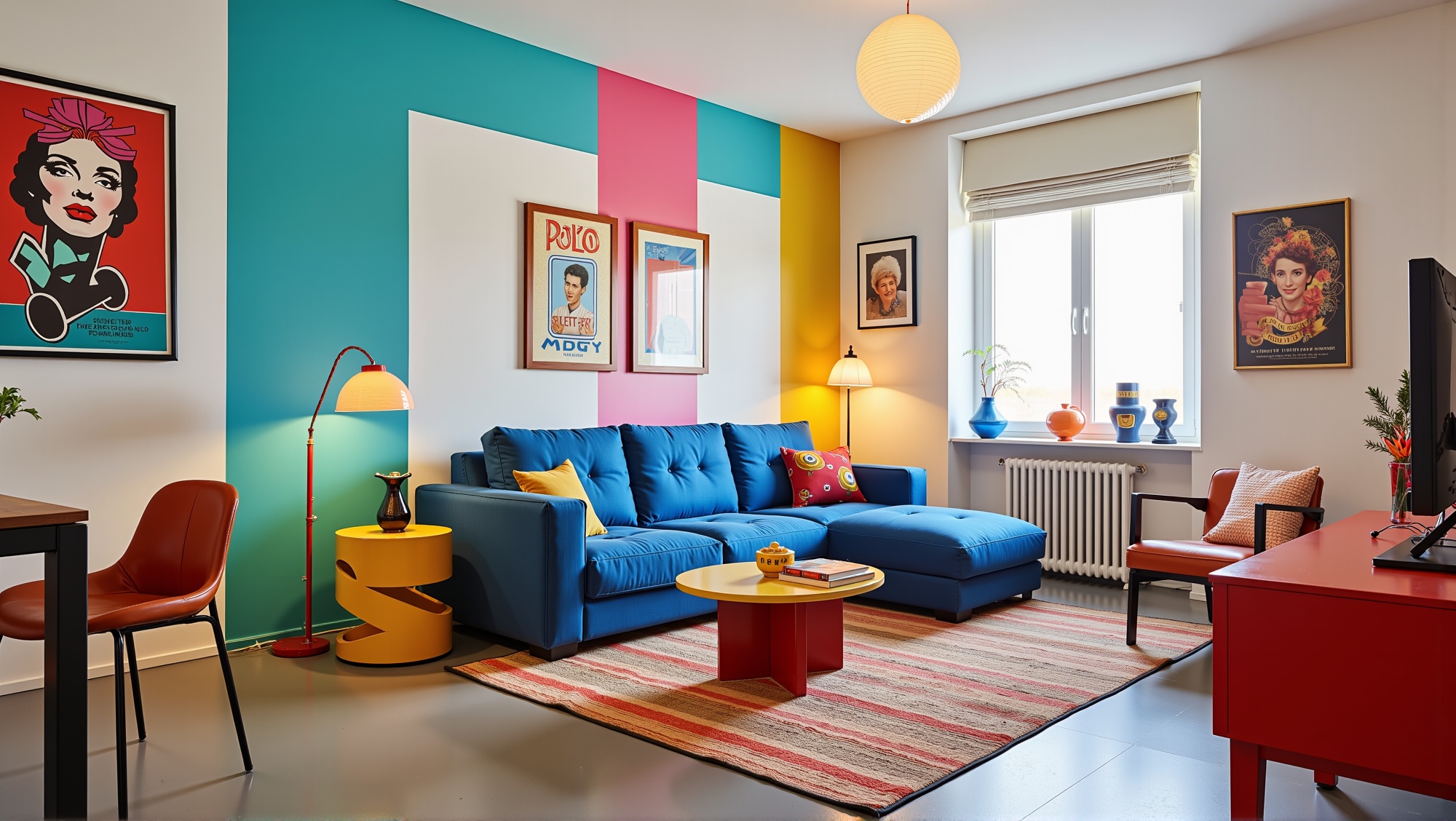 Pop Art Color Clash Vibrant Living Room Living room 3