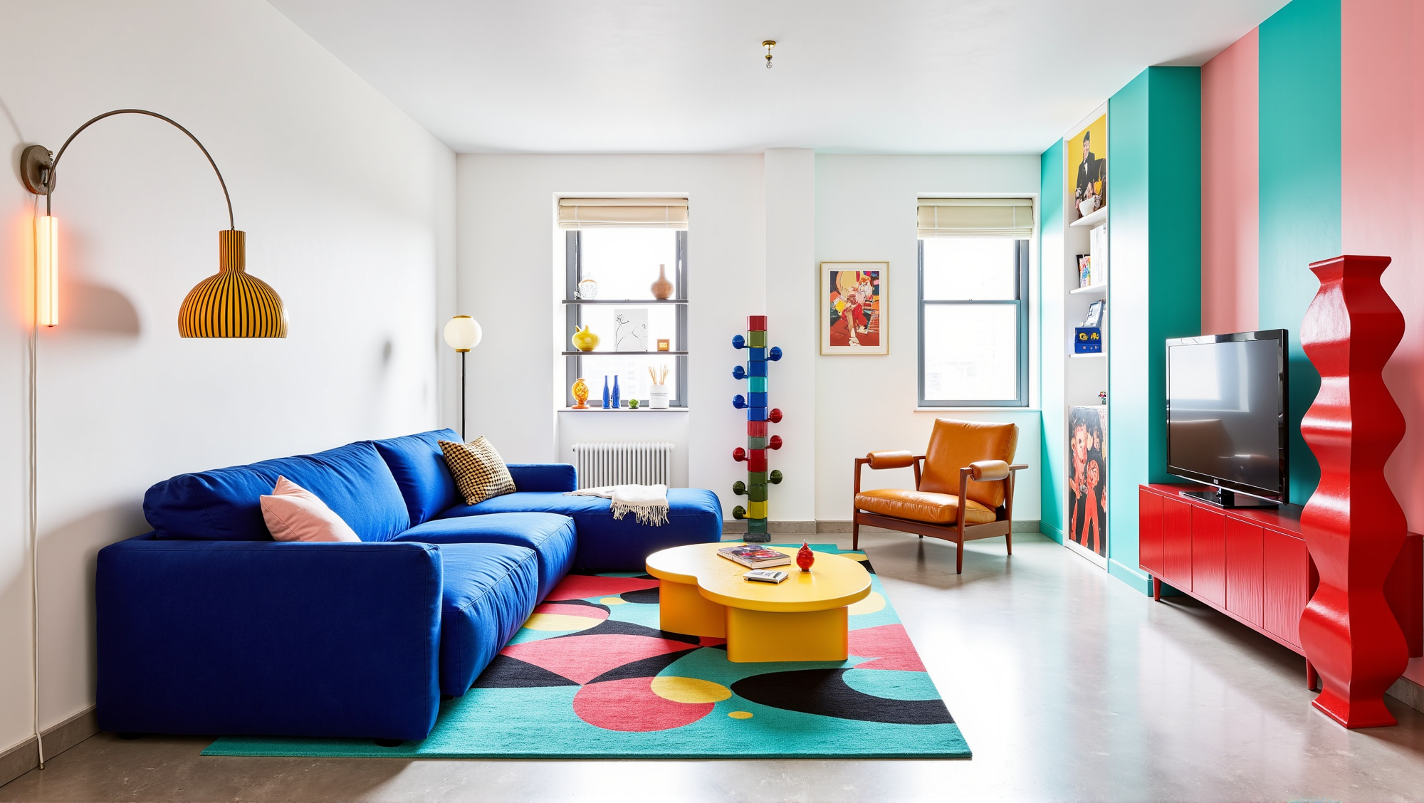 Pop Art Color Clash Vibrant Living Room Living room 4