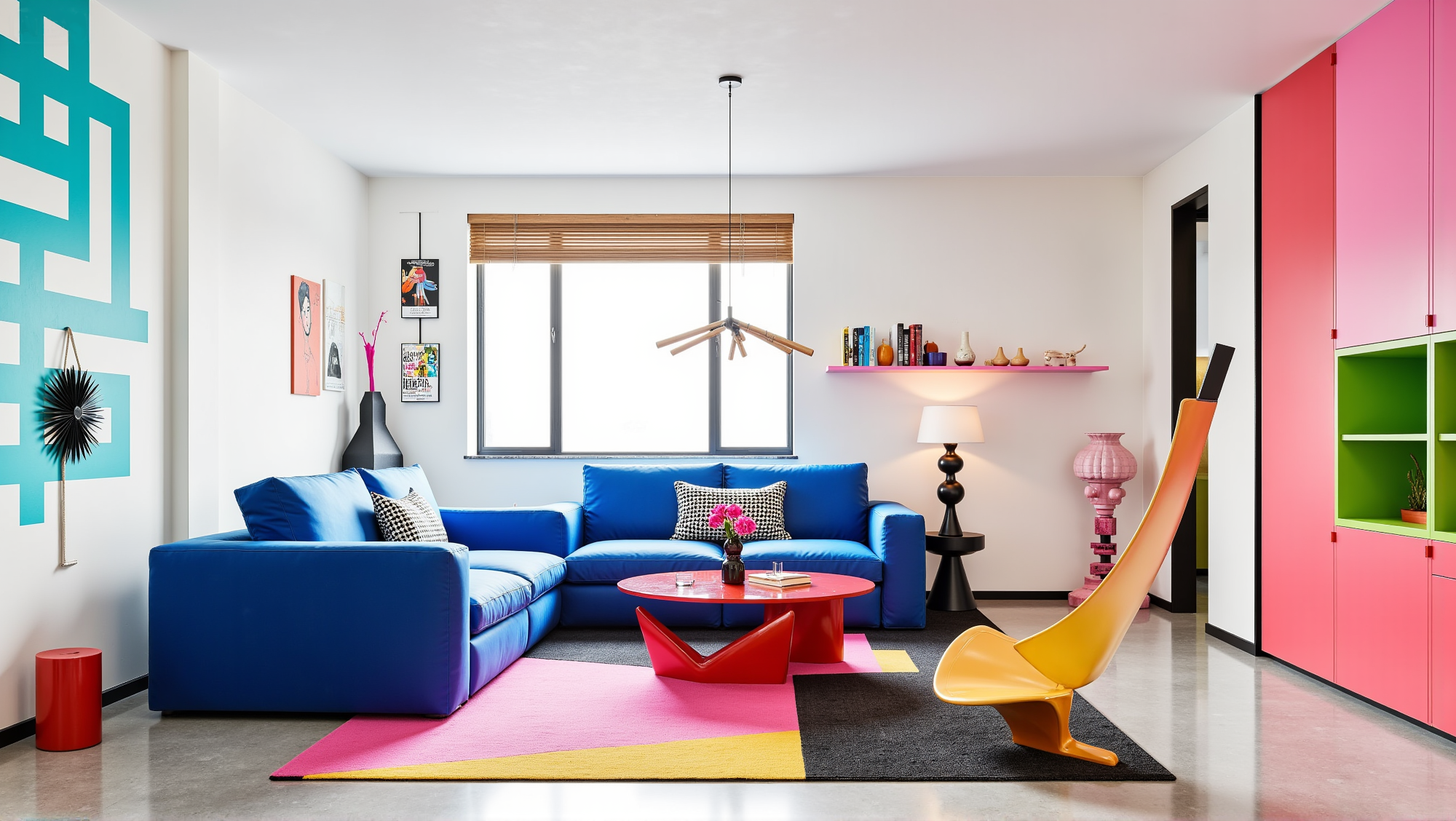 Pop Art Color Clash Vibrant Living Room Living room 5