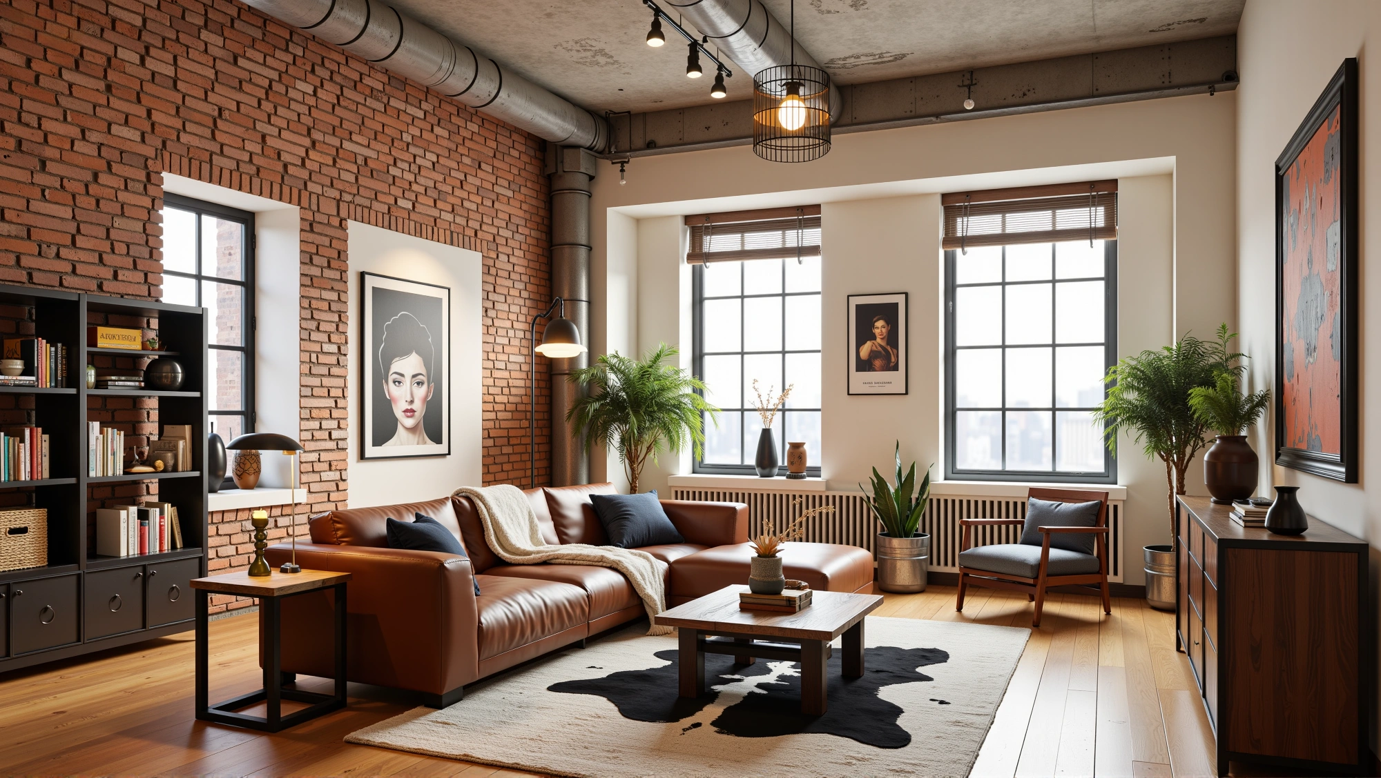 Industrial-Style Warm Living Room Living room 2