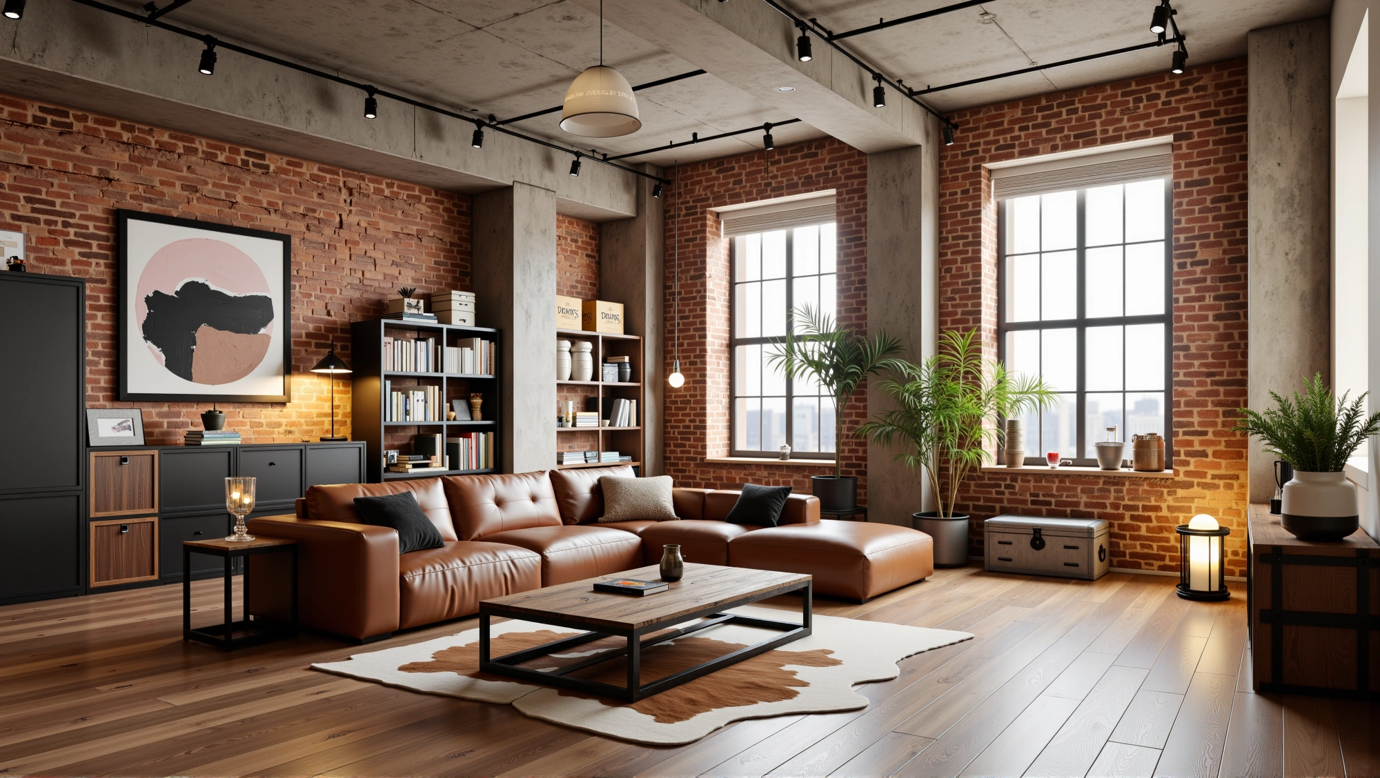 Industrial-Style Warm Living Room Living room 3