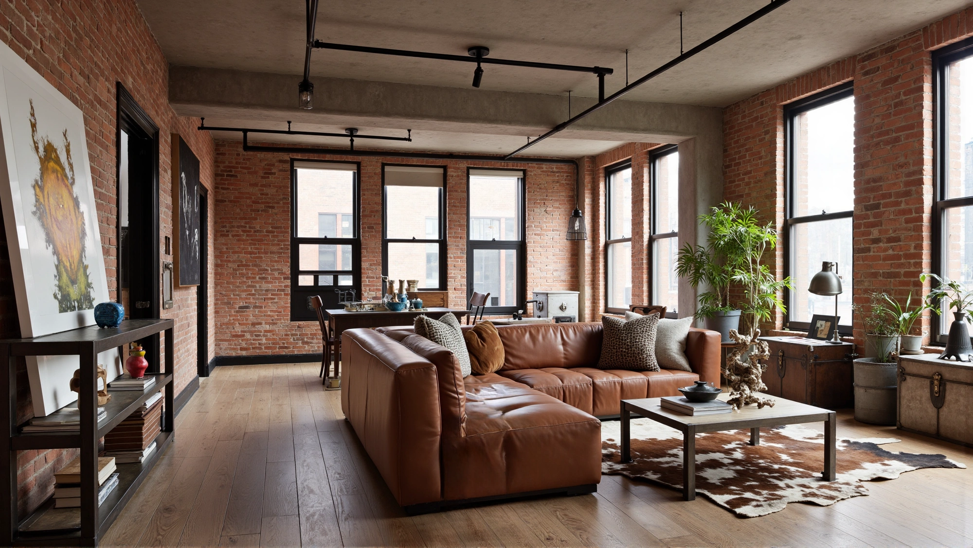 Industrial-Style Warm Living Room Living room 5