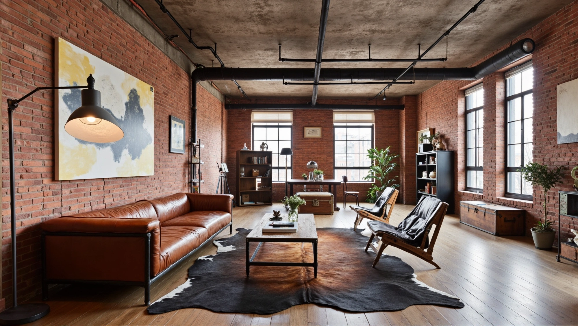 Industrial-Style Warm Living Room Living room 6