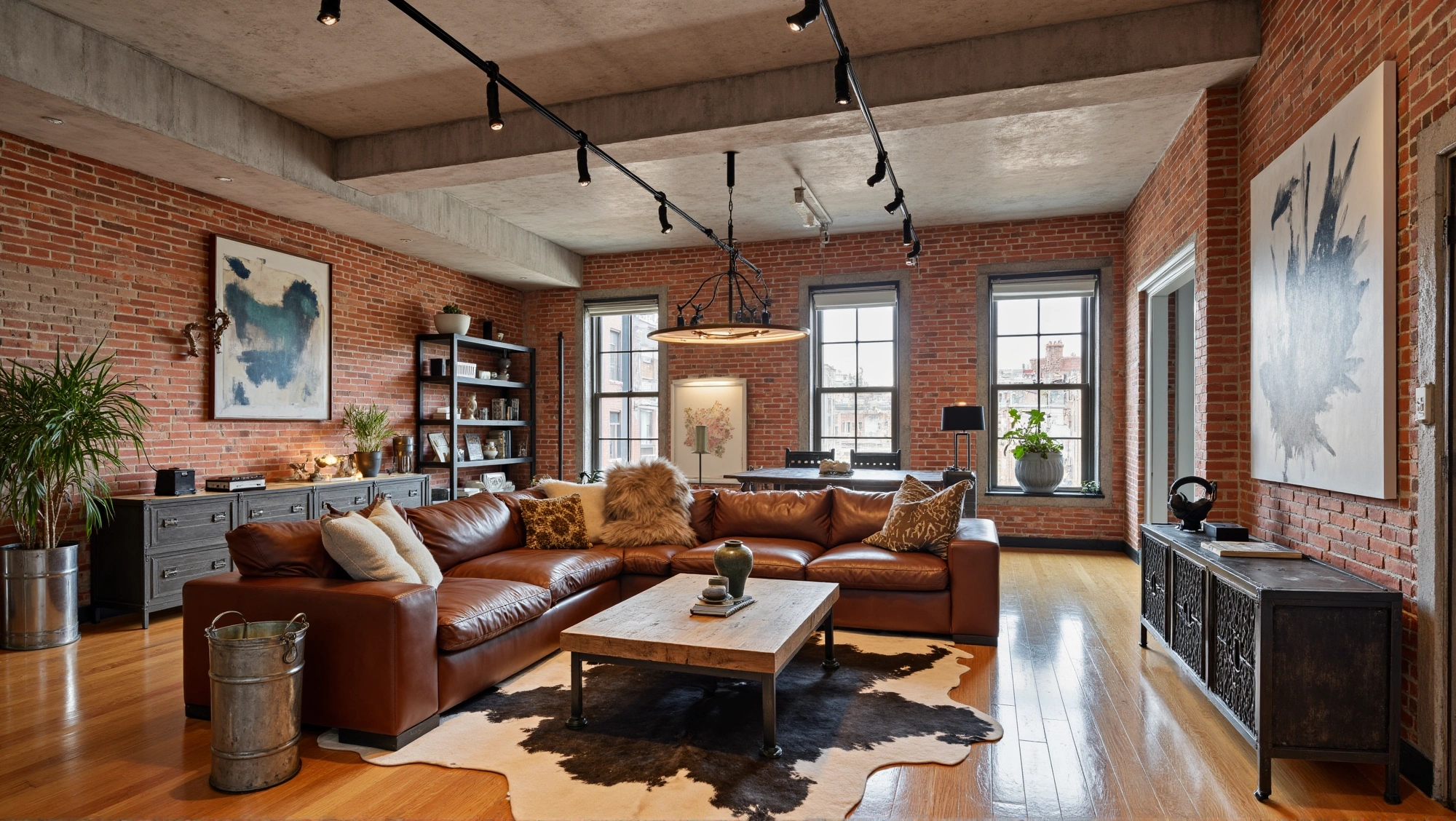 Industrial-Style Warm Living Room Living room 7