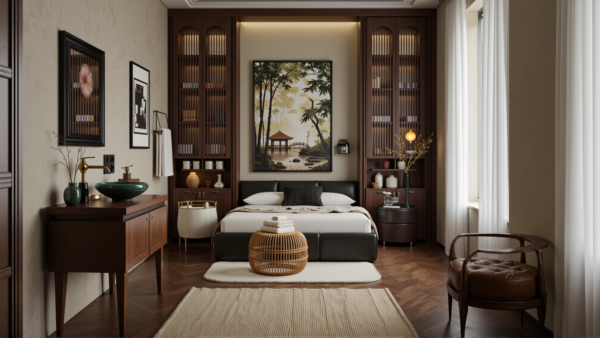 Retro Elegant Space: Gentle Texture Precipitated Bedroom 1